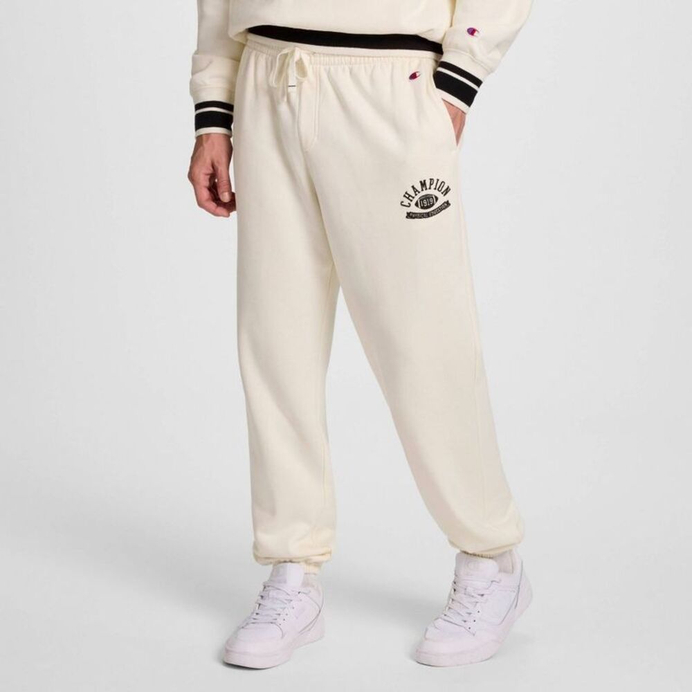 Champion Men's Phys. Ed. Sweatpants - Light Off-White XL